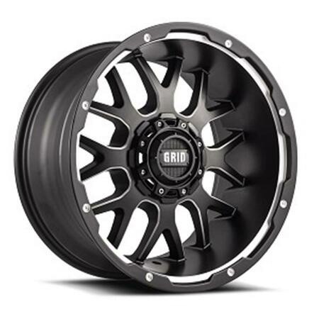 GRID WHEELS 18 x 9 in. Black with Natural Accents Wheel GRW-5189237F15